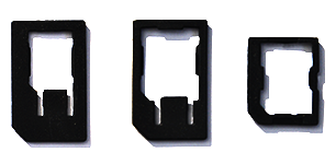 Adapter micro size for SIM cards in nano size